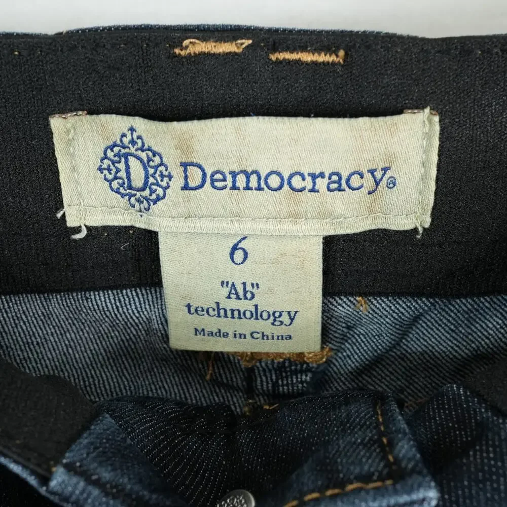 Democracy Jeans Womens 6 (31x29.5) Dark Wash Stretch Denim Skinny‎ Ab Technology